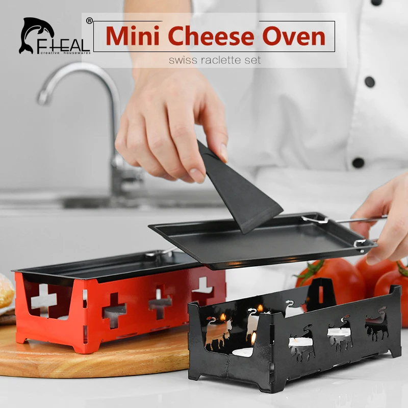 

FHEAL Mini Non-Stick Cheesecake Pans Oven Grill Plate Metal Butter Cheese Barbecue Tray Baking Dish BBQ Baking Tools Bakeware