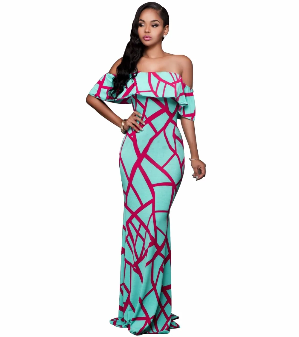 Sexy Women Summer Dresses Long Maxi Party Dress Sleeveless Off the