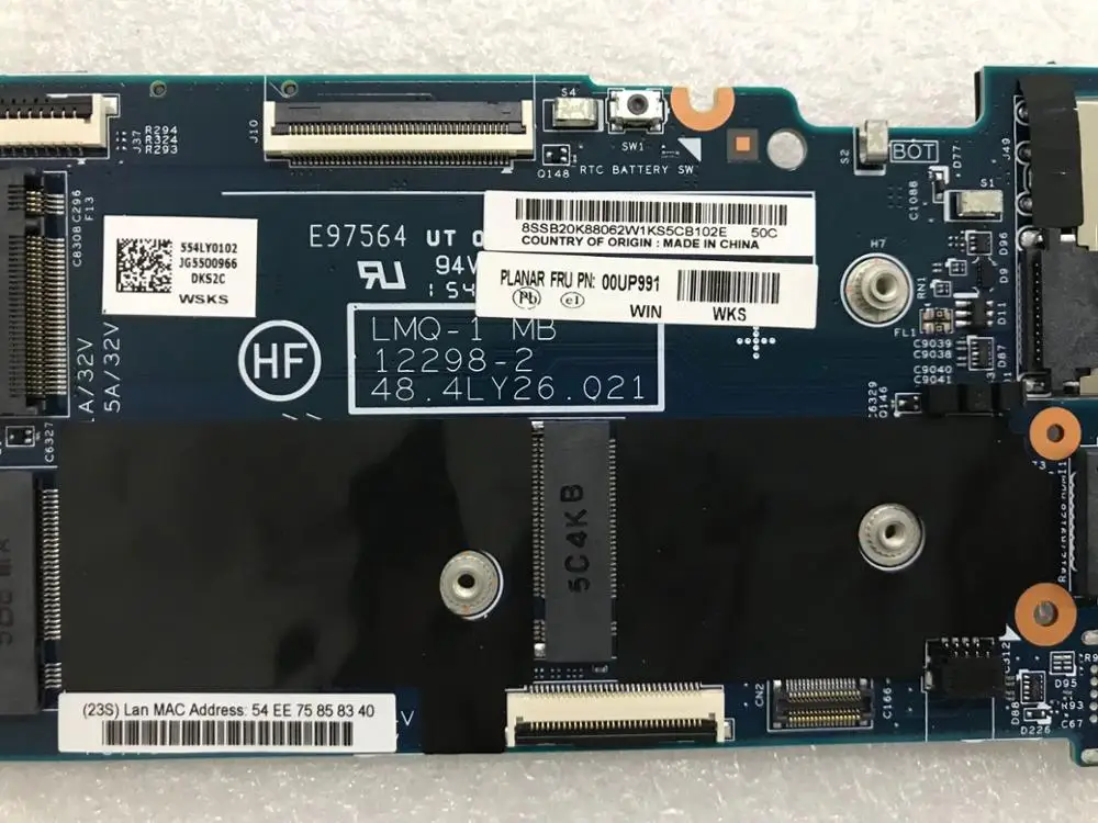 KEFU 12298-2 FOR Lenovo ThinkPad X1 X1C Laptop Motherboard LMQ-1 MB 12298-2 48.4LY26.021 I7-4600U 8GB 100% Tested original work