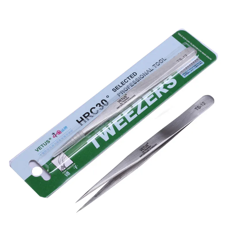 Alta calidad Vetus pinzas de precisión de acero inoxidable Herramientas manuales herramientas ts-12 Alta calidad Vetus pinzas de precisión de acero inoxidable Herramientas manuales herramientas ts-12