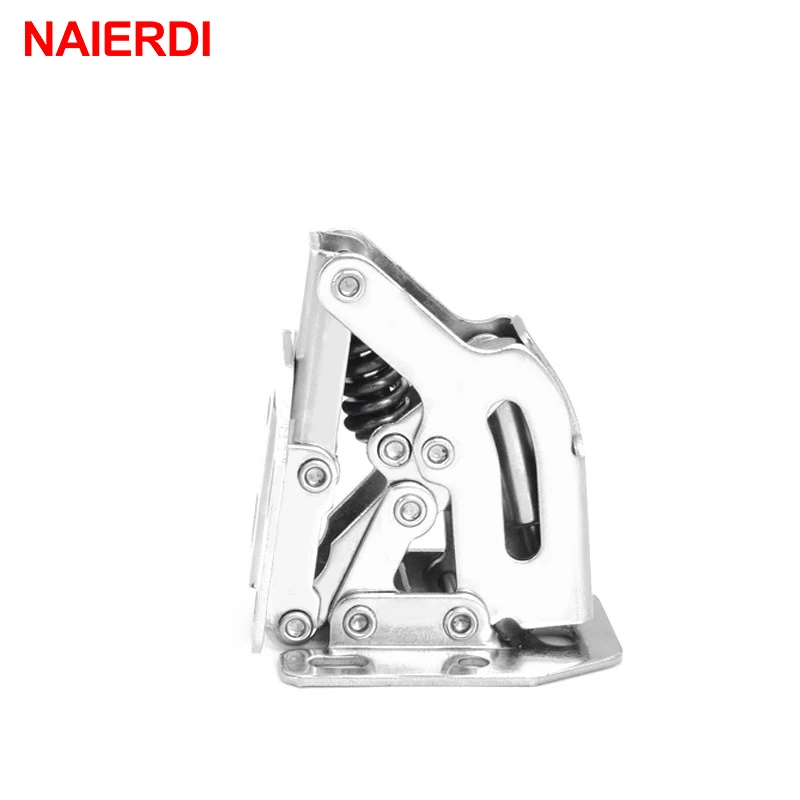 NAIERDI Kitchen Cabinet Hinges 90 Degree No-Drilling Hole Hydraulic Hinge For Cupboard Door Furniture Hardware With Screws