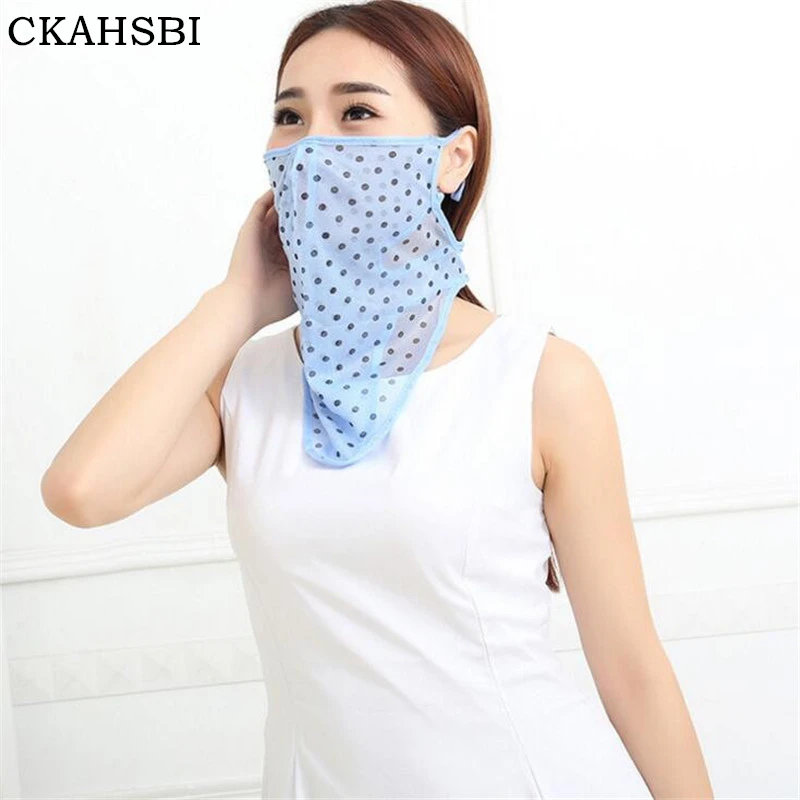 

CKAHSBI Bicycle Ultra-thin Balaclava Cycling Half Hanging Ear-type Protection Dust anti-UV Face Mask Summer Bike Training Mask