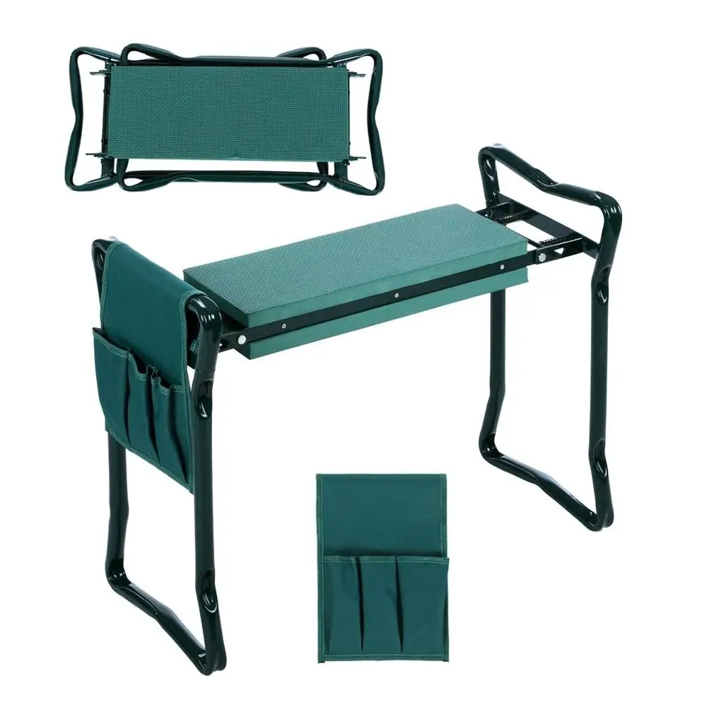 

VIP Folding Garden Kneeler and Seat with Bonus HOT Sale Multifunctional Seat with 3 Bonus Tool Pouches Bearing 150KG TV Product