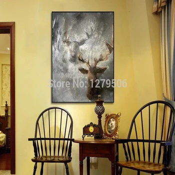 

classical antelope oil painting Wall Art Posters Living Room handmade Animal Oil Painting On Canvas Wall Pictures For Home Decor