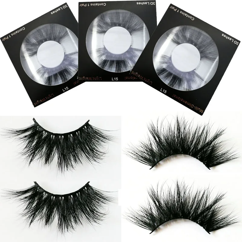 

25 mm Mink eyelash China factory direct 6D Mink Eyelashes Real Mink Fur Lashes 3D strip mink lashes thick fake eyelashes vendor