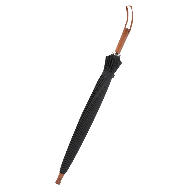 112cm open diameter Hand open 24 ribs solid colour antique wooden business windproof umbrella commercial waterpoof car rain gear 112cm open diameter Hand open 24 ribs solid colour antique wooden business windproof umbrella commercial waterpoof car rain gear