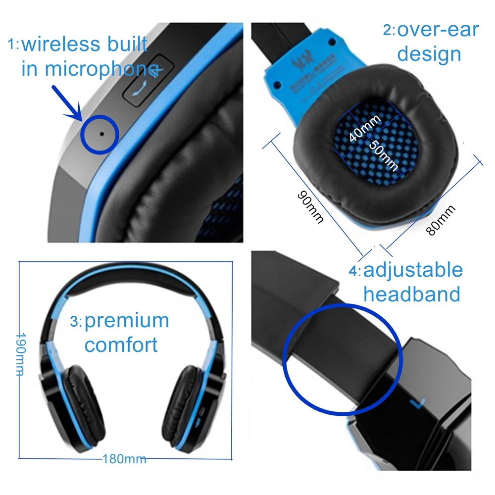 Wireless Bluetooth Gaming Headphones For Phone 2
