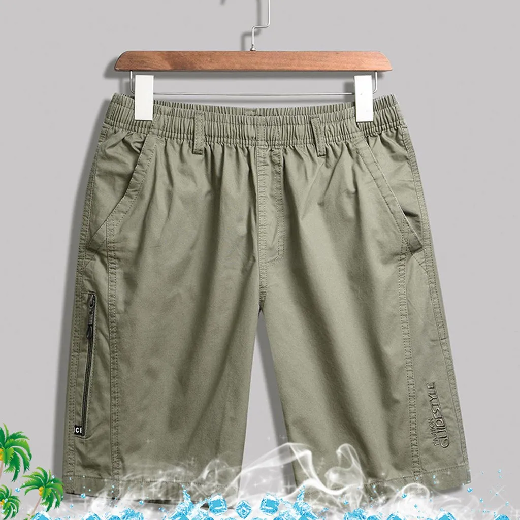 Мужские шорты, модные, короткие, мужские, одноцветные, на молнии, пляжные, с карманами, для фитнеса, спортивные, повседневные, бермуды, masculino