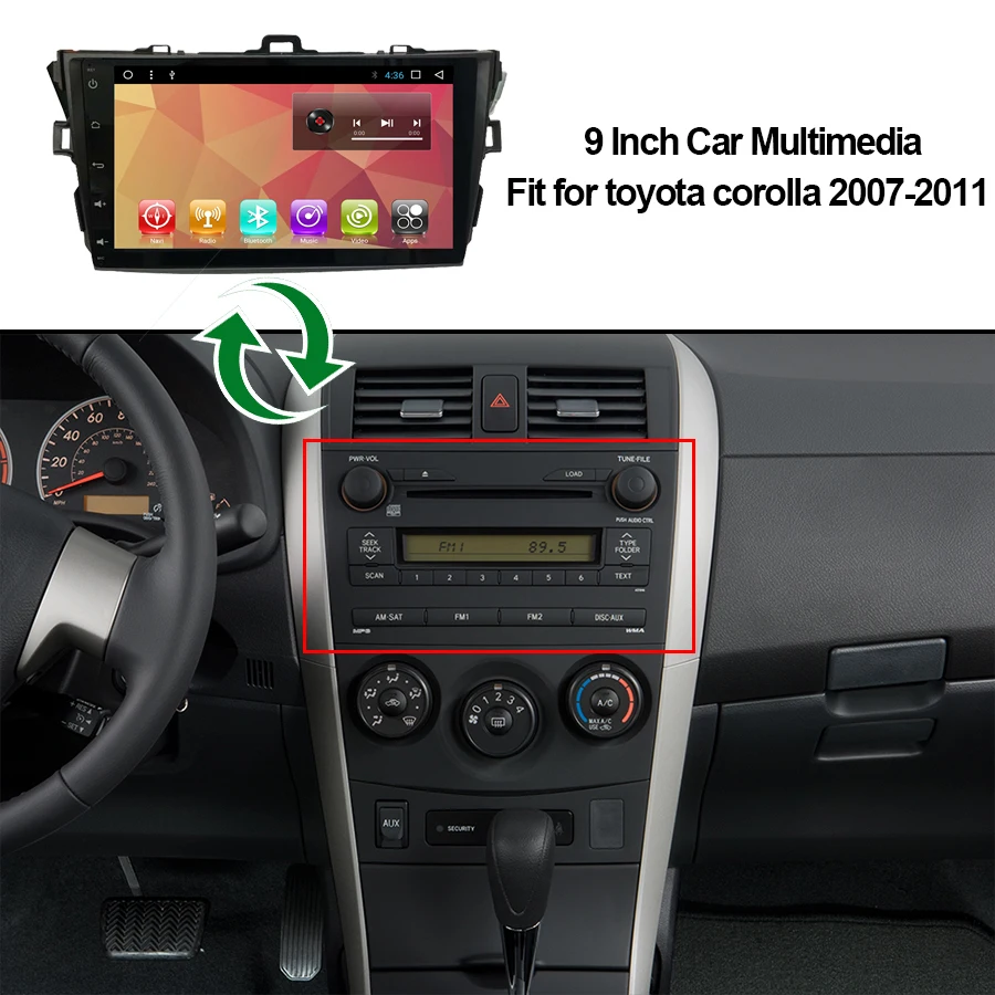Top Android 7.1 Car Radio Stereo Multimedia Player For Toyota Corolla 2007 2008 2009 2010 2011 Bluetooth GPS Navigation Head Unit 1 Top Android 7.1 Car Radio Stereo Multimedia Player For Toyota Corolla 2007 2008 2009 2010 2011 Bluetooth GPS Navigation Head Unit 1