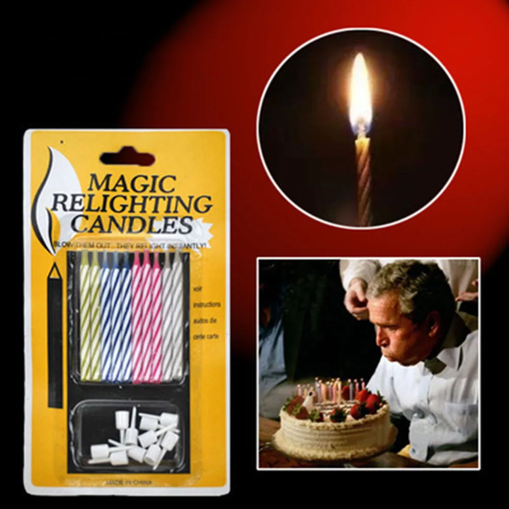 Buy 10 Pcs/set Magic Relighting Candles Funny Tricky