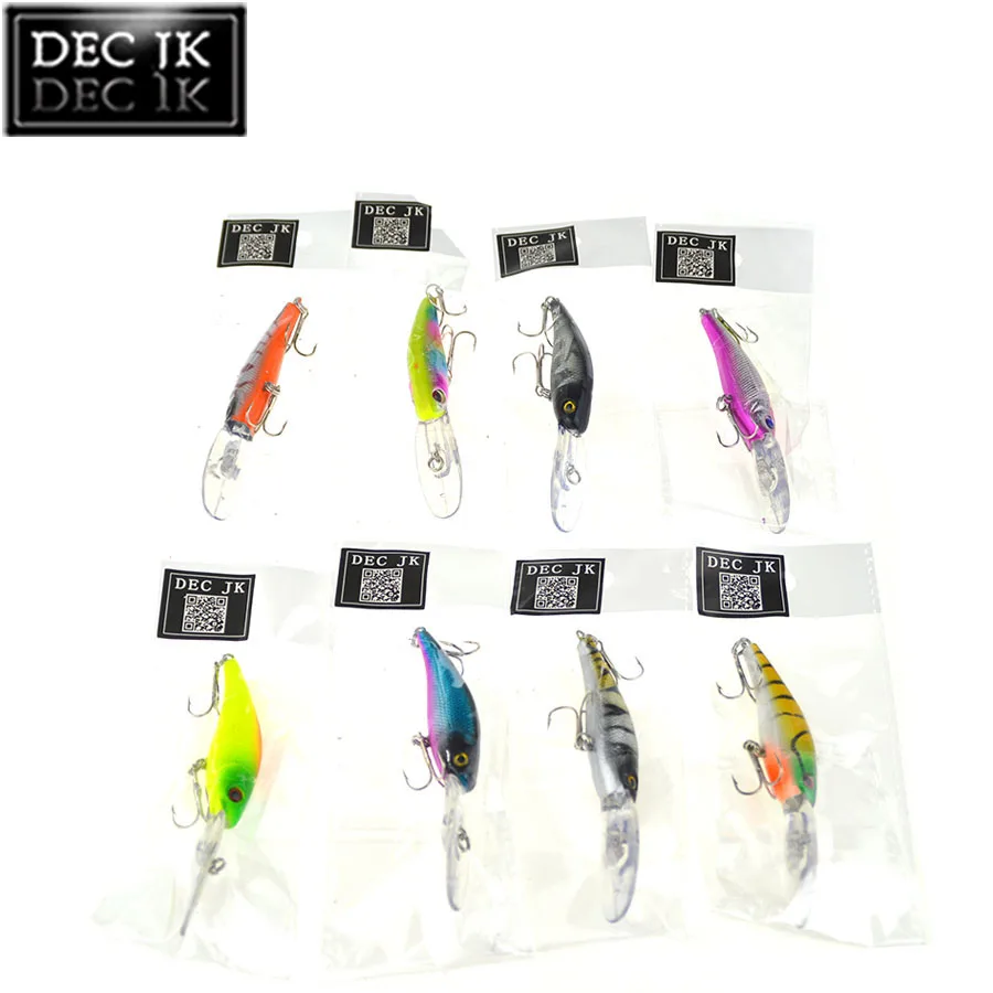 16PCS Plastic Hard Fishing Lure Tackle Fake Laser Bait Crankbaits Minnow Sea Bass Pike Swimbait With Hooks Saltwater Lures Set (10)
