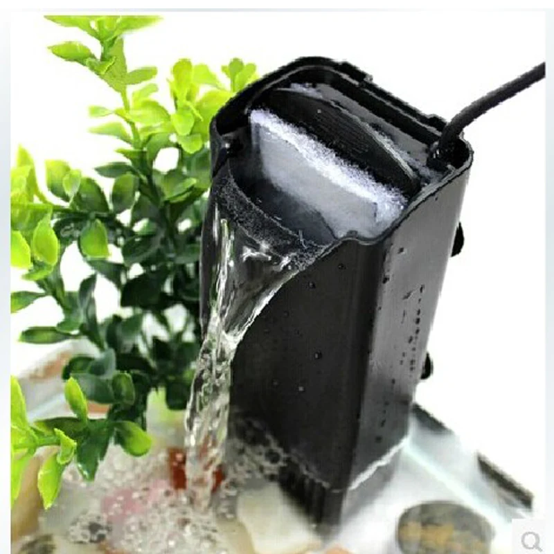 Aquarium Waterfall Filter Cylinder Hanging on Low Water Level Filter