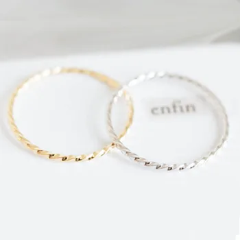 

Wholesale 30pcs/lot Twist Sizable Stacking Rings Screw Band Geometric Round Rings Boho Jewelry Women Men Party Jewelry