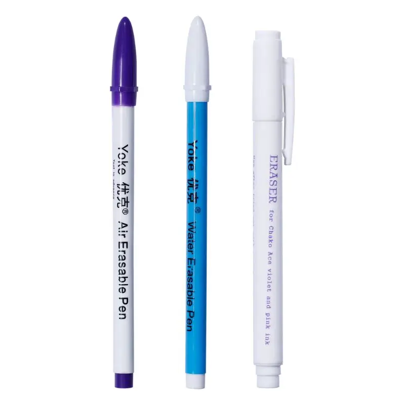 

3pcs/set Air Water Soluble Erasable Marker Pen Textile Ink Auto-Vanishing Pens For Patchwork Cross Stitch Fabric DIY