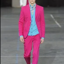 Мода г. фуксия человек костюм, 2 предмета в комплекте для детей красивый мужские свадебные вечерние костюмы для выпускного вечера костюм для мужчин смокинг жениха(пиджак+ брюки