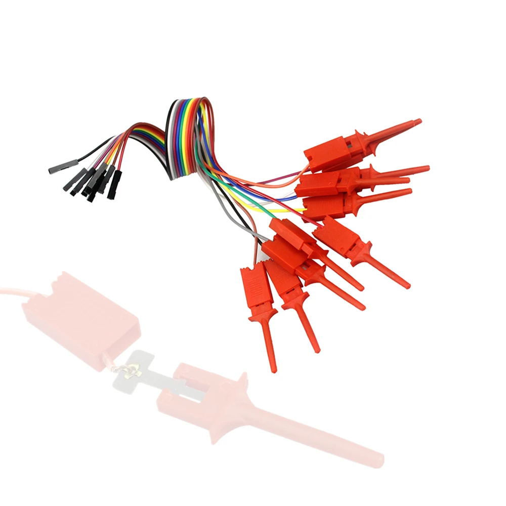 10Pcs in 1 Analyzer Test Clips High Efficiency Logic Analyzer Cable