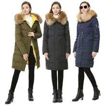 Новинка, женский длинный пуховик, для отдыха, толстый, белый, на утином пуху, трехмерный, укороченный, P515