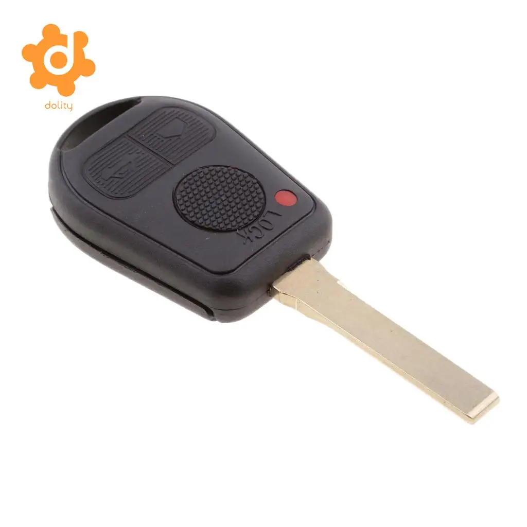 Car Remote Key Fob Case Cover and HU92 Uncut Blank Blade for BMW E38 E39 E46