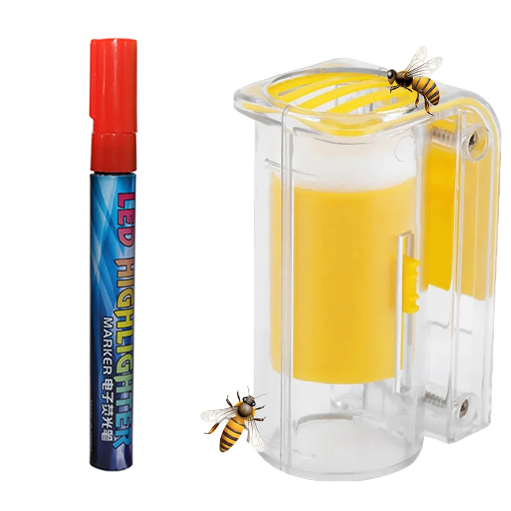 1 комплект, набор маркеров для королевской пчелы, маркировочная ручка для бутылок, маркировка, инструменты для королевских пчел, товары для пчеловодства - Цвет: Красный
