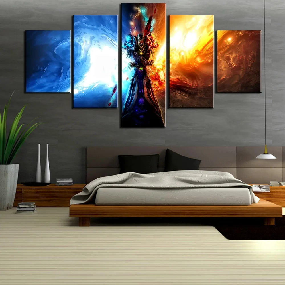 

Modular 5 Piece HD Print Large World of Warcraft Painting Canvas Wall Art Picture Home Decoration Living Room Canvas Painting