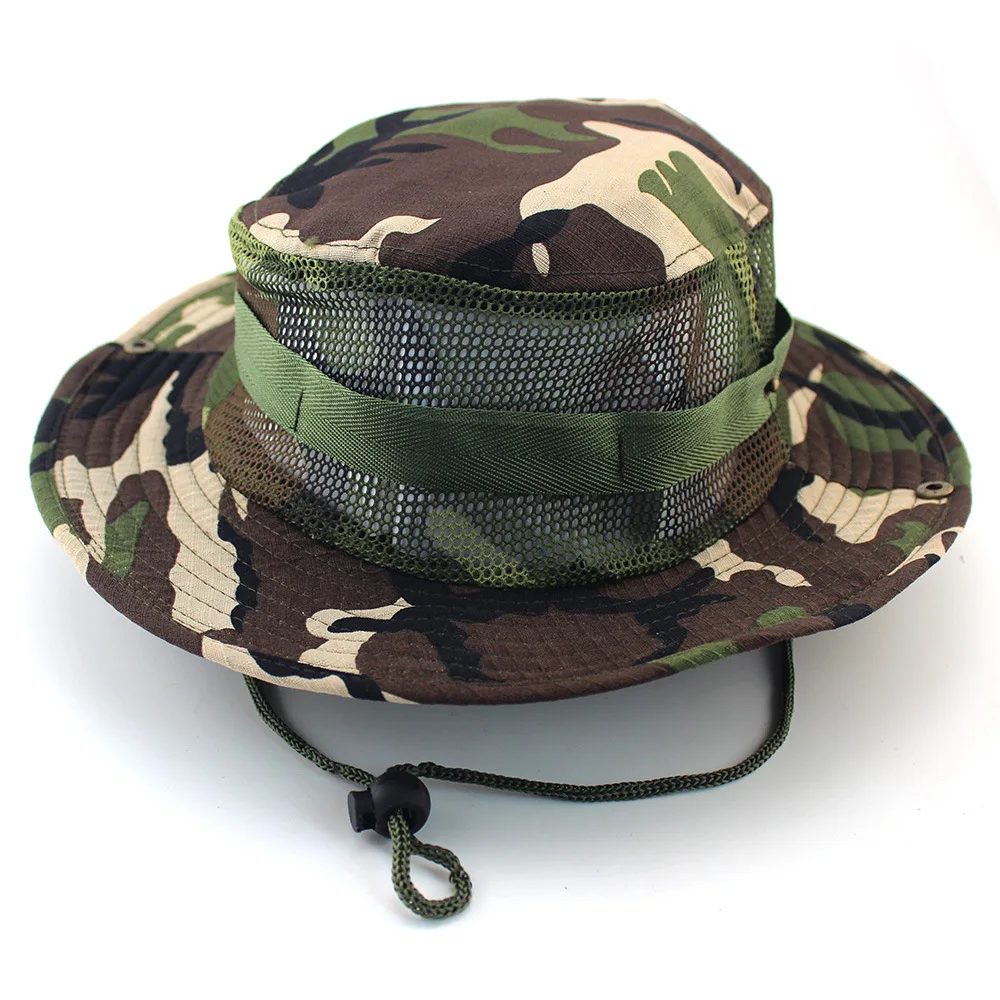 Шляпа для джунглей Bob Camo Bucket Военная Унисекс Мужская Уличная Рыбацкая хлопковая Рыболовная Шапка Chapeau Hunt Солнцезащитная шляпа для пешего туризма