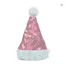 Плюшевые светодиодные фонари Санта шляпа, СИНИЕ ВЯЗАНЫЕ рождественские шапки для рождественские украшения для детей и взрослых