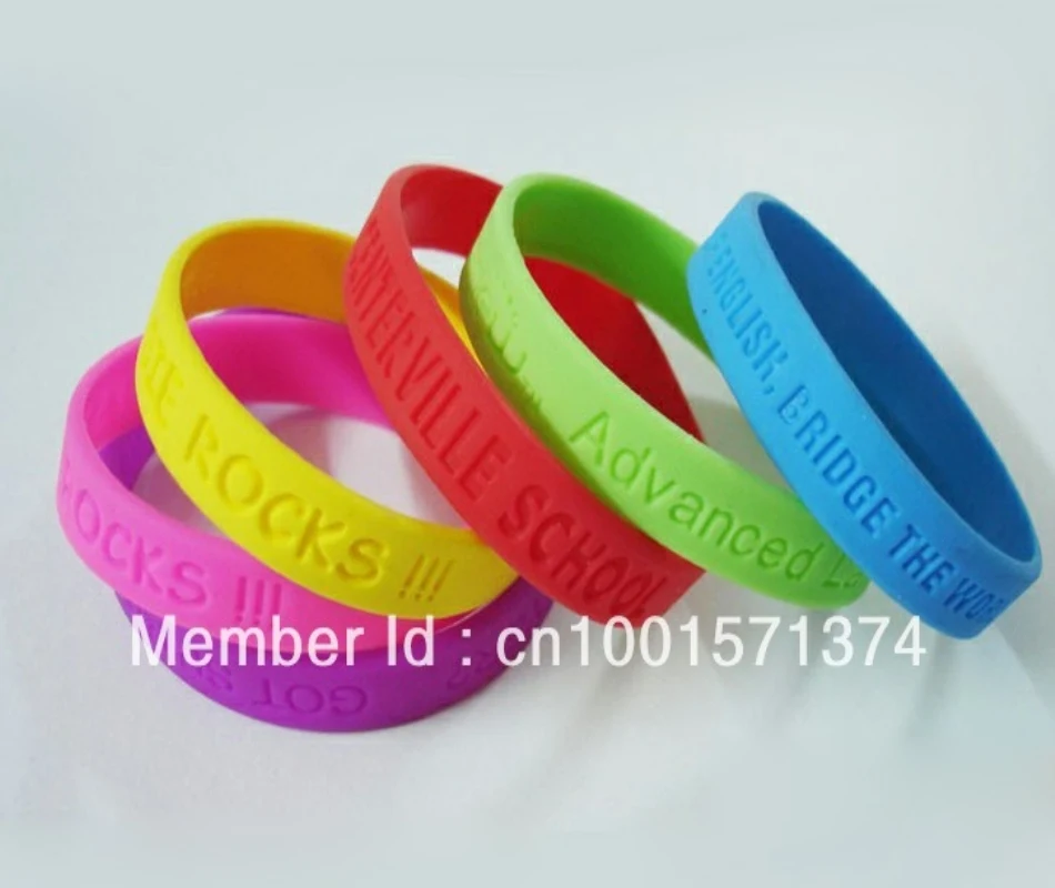 

Custom Debossed Silicone Bracelet Silicone Wristband promotion gift, custom design are welcome 100pcs/lot