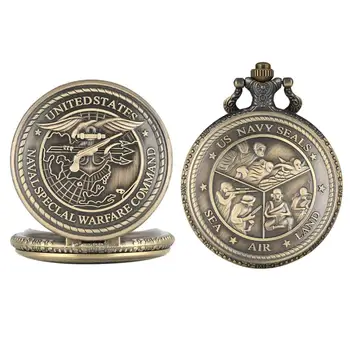 

Classical Pocket Watch Men Nurse Watch US Navy Special Operations Command and Seals Unit Pattern Pocket Watches Clock cep saati