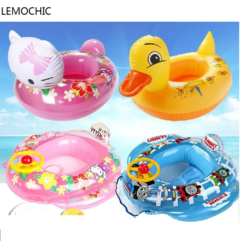 Lemochic Лето Детское плавание кольцо надувные Лебедь плавать поплавок вода Fun бассейн игрушки плавать кольцо сиденья Лодка дети плавание