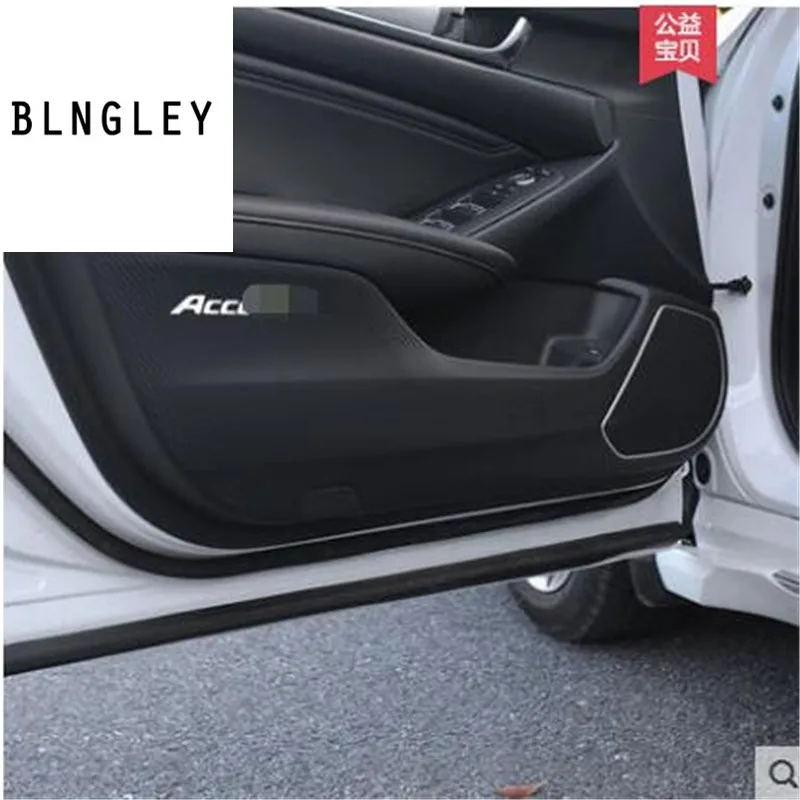 

4 pcs/lot carbon fiber design car door Anti-Child-Kick anti-scrape stickers for Honda Accord 2018 MK10 car accessories