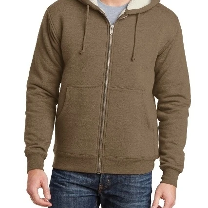 Cornerstone CS625 Heavyweight Sherpa Lined Hooded Fleece Jacket Brown - 4XL (1)