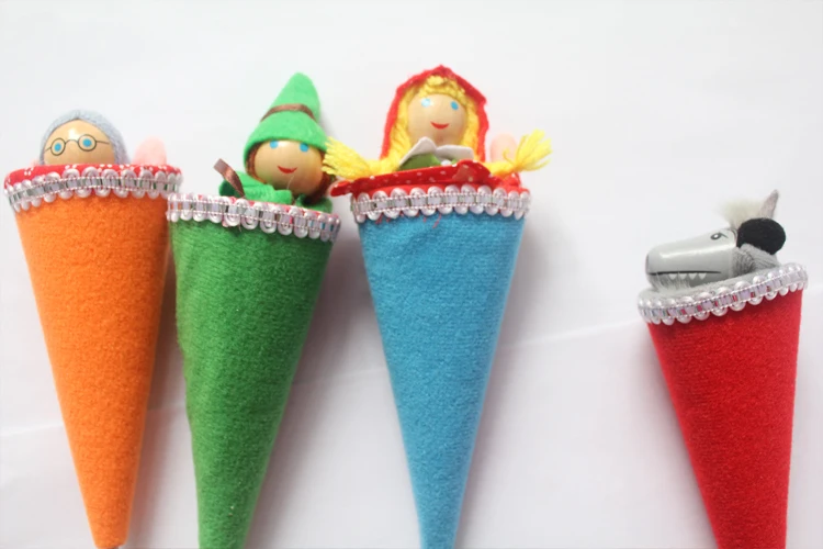 4 шт./лот, Красная Шапочка, кукольная история, игрушки для детей, рождественские подарки, телескопическая палочка, кукла, плюшевые игрушки