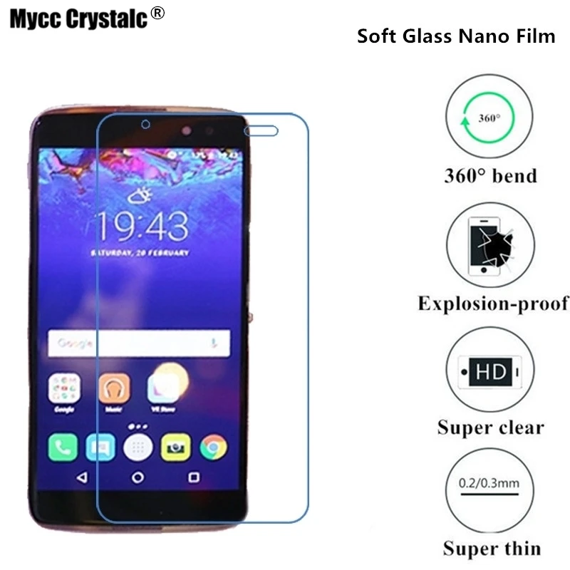 

Super thin clear Screen Protector Nano Explosion-proof Soft Glass film For Alcatel TCL idol 4S idol 4 PRO Film