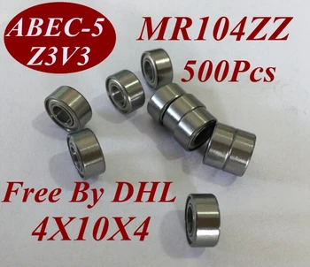 

500pcs MR104Z MR104ZZ MR104 ZZ MR104-ZZ 4X10X4 MM 4*10*4 MM Miniature roller micro shaft motor deep groove Ball Bearing tools