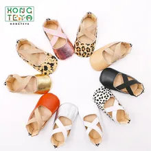 Мягкой подошве Anti-тапки из натуральной кожи принцессы для маленьких девочек платье, обувь детская обувь для вечерние девочек балетки