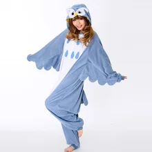 Осень-зима унисекс мультфильм животных сова пижамы Комбинезоны пижамы для Косплэй Детский костюм для вечеринок Пижамные комплекты домашней одежды