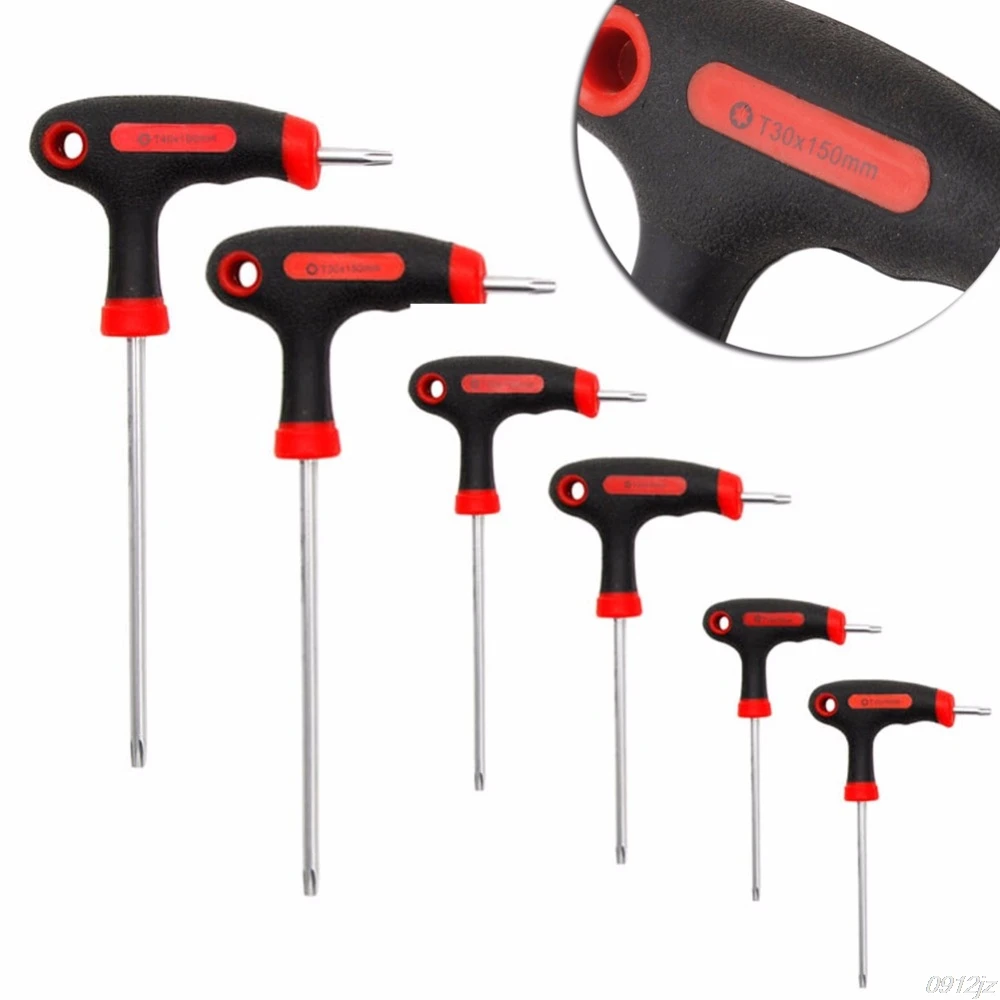 

T-Handle Grip Torx&Hex Allen Key Screwdriver Driver Tool T10/T15/T20/T25/T30/T40 C90A New Drop ship