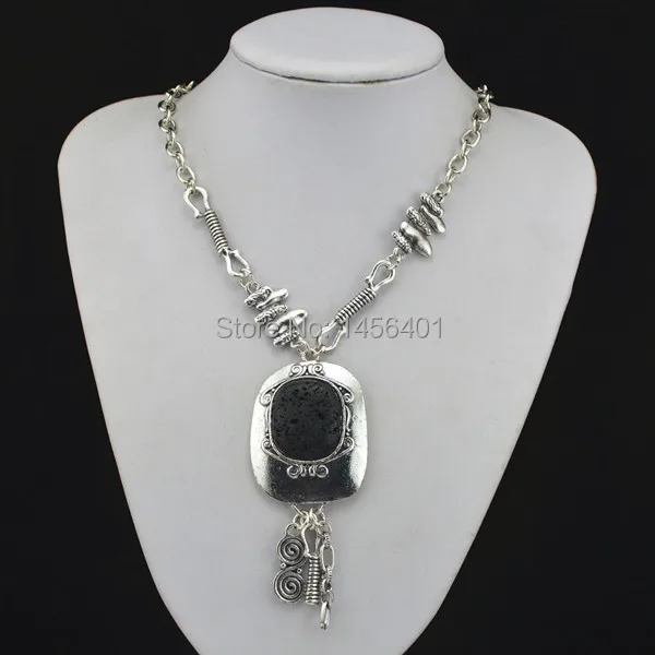 L81 Natural Lava Rock Volcano Stone Necklace 1 Piece ...