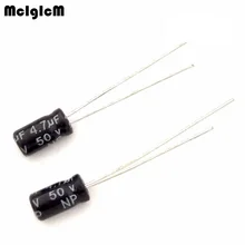 MCIGICM 1000 шт. алюминиевый электролитический конденсатор 4,7 мкФ 50 в 4*7 электролитический конденсатор