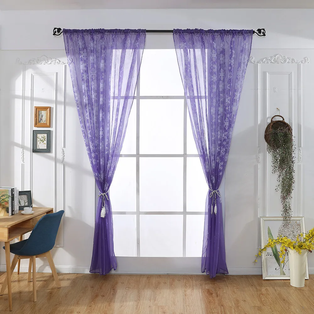 Romántico brillante mariposa Cortinas de Voile bordadas Cortinas Ventana de Panel de textiles para el hogar dormitorio Cortinas de estilo francés L3