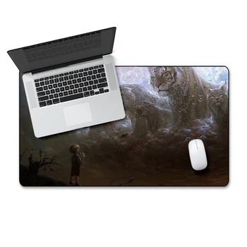 

FFFAS 70X40cm mouse pad Disaster series Big game mat high definition Tiger patternSend BoyFriend the Best Gift Bottom antiskid