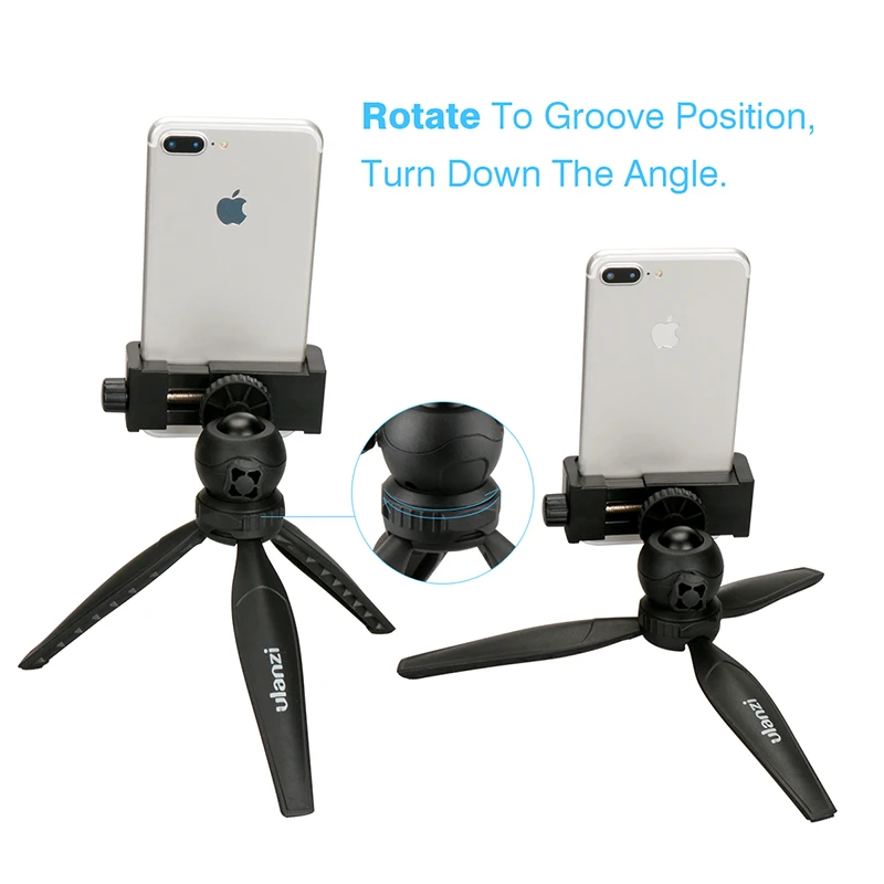 Ulanzi Mini Phone Tripod Tabletop Smartphone Mount Clip Holder Stand w