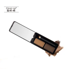 Умная кошка бренд Водонепроницаемый sweatproof не снимайте макияж дихроическая пудра для бровей стереоскопический моделирование замок устойчивый цвет