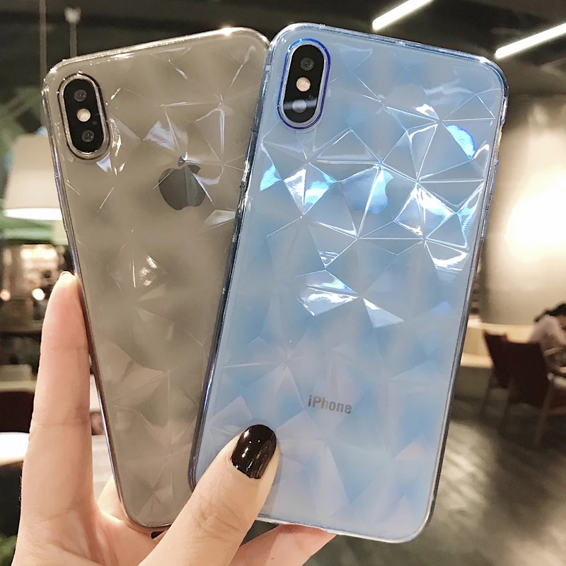 Силиконовый 3D Алмазный чехол для iPhone 11 Pro X XS Max XR мягкий TPU Funda для iPhone 5 5S SE 6 6s 7 8 Plus чехол для телефона