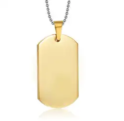 Пользовательские золотой медальон Большая скидка пустой dog tag оптовая армии dog tag дешевые Нержавеющая сталь Dog Tag