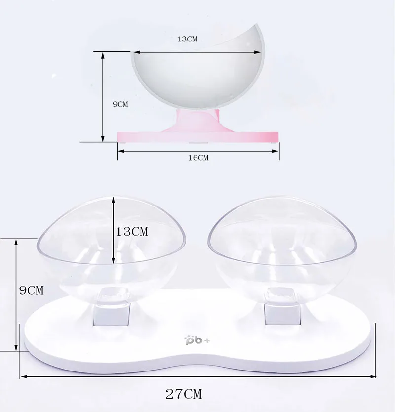 MySudui, круглая двойная миска для кошек, для еды, воды, нескользящая, регулируемая миска для воды для кошек, фидер, держатель, маленькая миска для собак домашних животных, питьевая вода