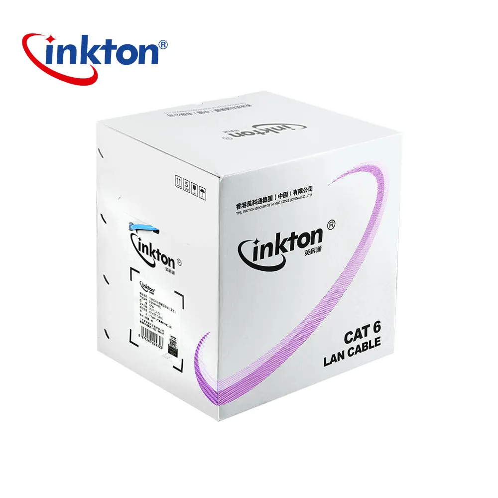 

Inkton 50m 100m 305m Cat6 Ethernet Cable UTP Lan Cable For Engineering Network 24AWG Unshielded Twisted Pair Copper 8 Cores Wire