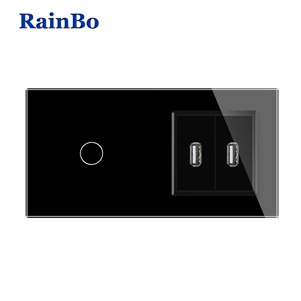RainBo сенсорный экран управления закаленное стекло панель настенный светильник
