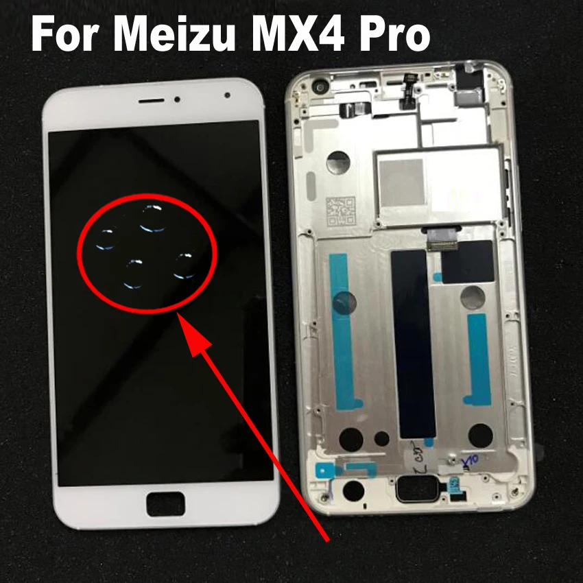 

Original NEW MX4 Pro Full LCD Display Touch Screen Digitizer Assembly with frame For Meizu MX4 Pro 5.5" Mobile Repair Parts