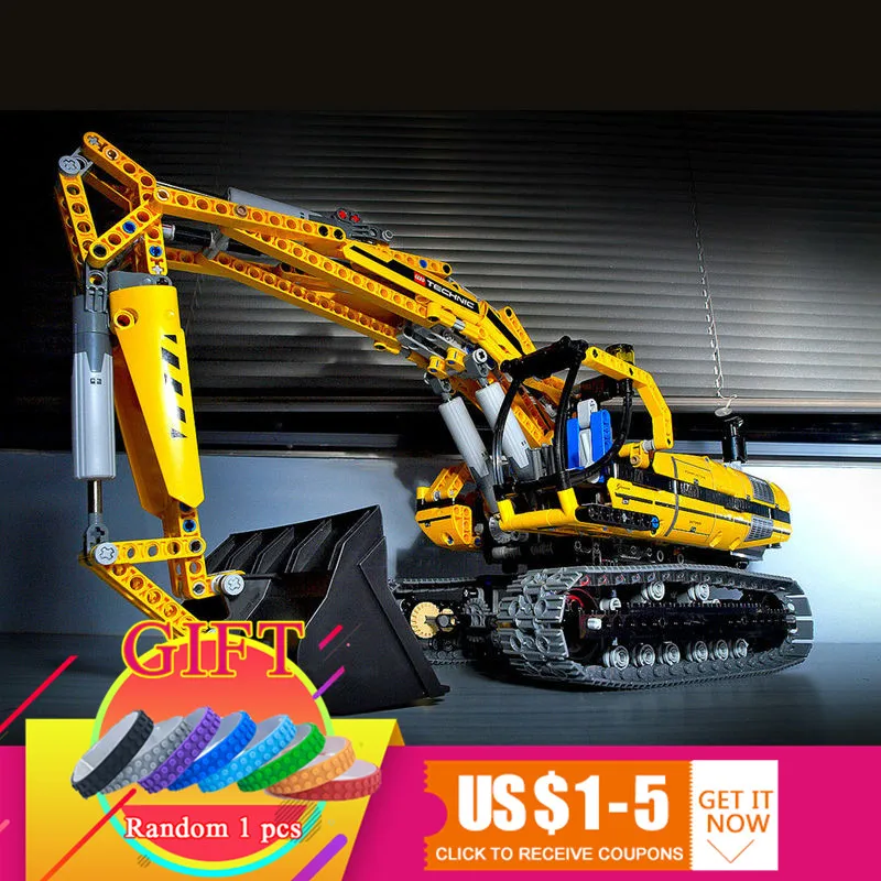

20007 1123pcs Technical series excavator set Compatible with 8043 Model Building Blocks Kit Brick Toy Gift